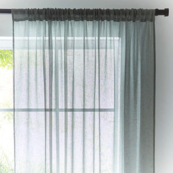 View Marley Linen Slot Top Voile Panel View Marley Linen Slot Top Voile Panel