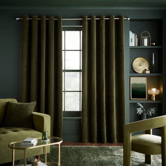Photo 2 of Luxe Textured Chenille Eyelet Curtains