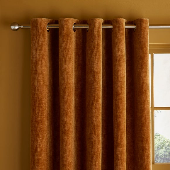 Luxe Textured Chenille Eyelet Curtains
