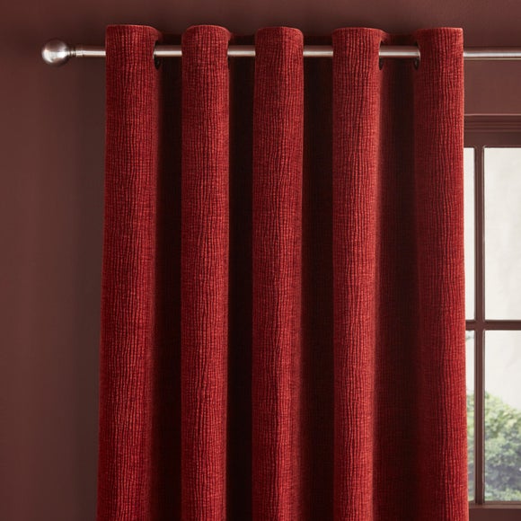 Luxe Textured Chenille Eyelet Curtains