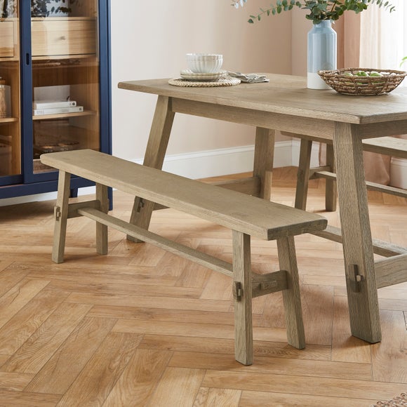 Click to view product details and reviews for Enola Large Dining Bench Rustic Oak.