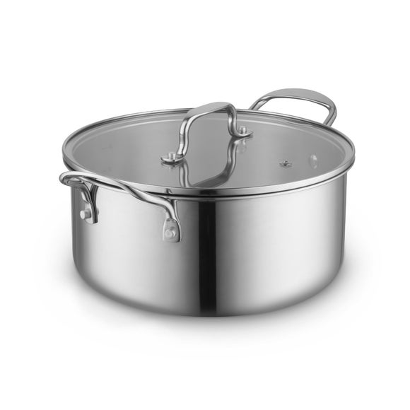 Click to view product details and reviews for Sur La Table Triply Casserole Dish With Lid 24cm.