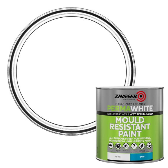Zinsser Perma White Mould Resistant Satin Paint 1L