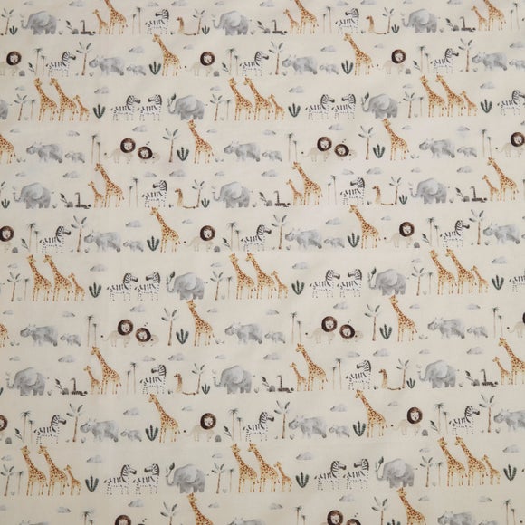 Safari Animals Craft Cotton Fabric