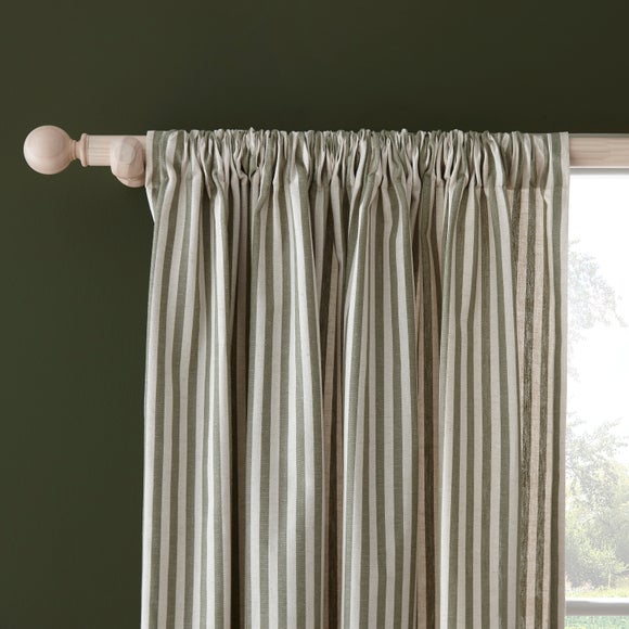 Linford Stripe Unlined Slot Top Curtains