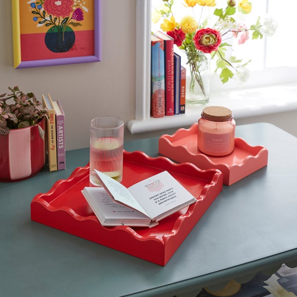 Sophie Robinson Set of 2 Wavy Edge Trays