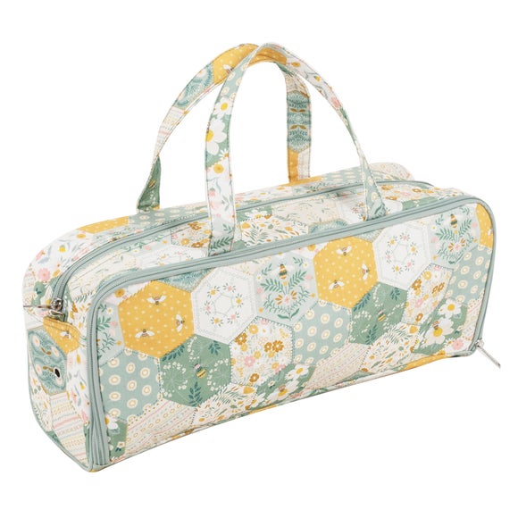 Click to view product details and reviews for Hobby Gift Patchwork Bee Knitting Bag With Pin Case.