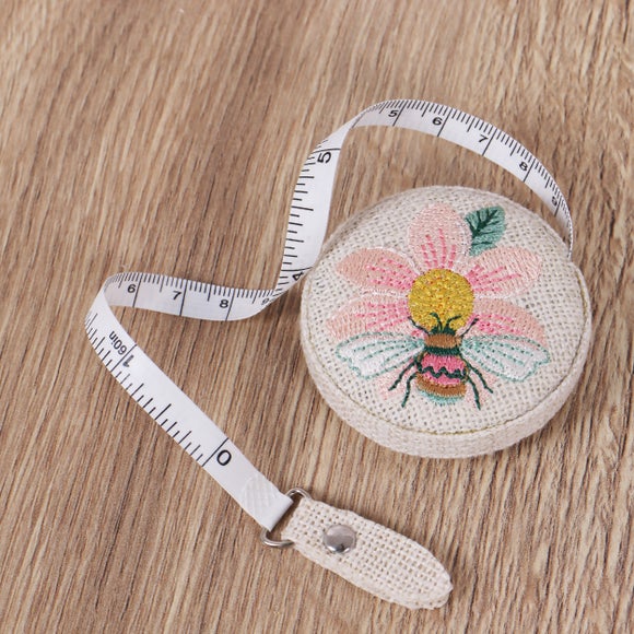 View Hobby Gift Embroidered Patchwork Bee Tape Measure View Hobby Gift Embroidered Patchwork Bee Tape Measure