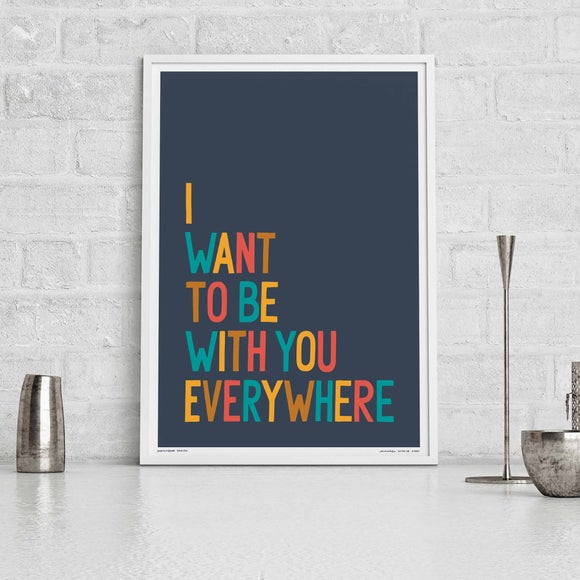 View Sketchbook Design I Want To Be With You Everywhere Framed Print View Sketchbook Design I Want To Be With You Everywhere Framed Print
