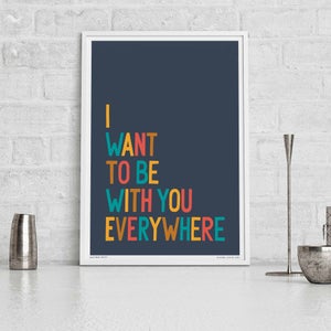 Sketchbook Design I Want To Be With You Everywhere Framed Print