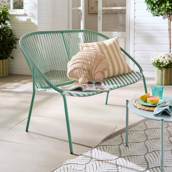 Riviera Woven Rattan Bench