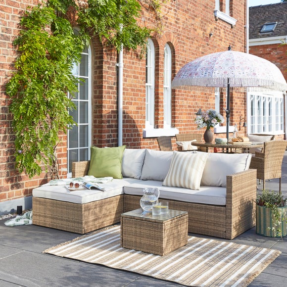 Malta Rattan Garden Sofa Lounger Set