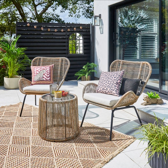 Milan Rattan Effect Bistro Set