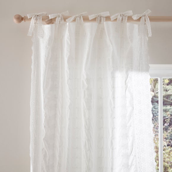 Adelina Embroidered Tab Top Voile