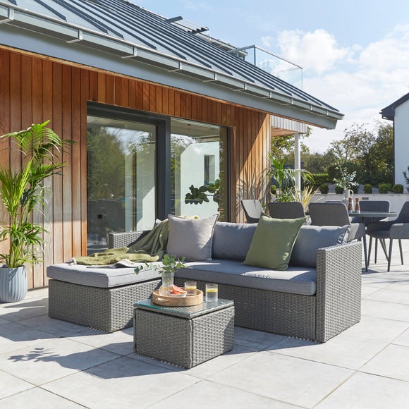 Click to view product details and reviews for Malta Rattan Garden Sofa Lounger Set.