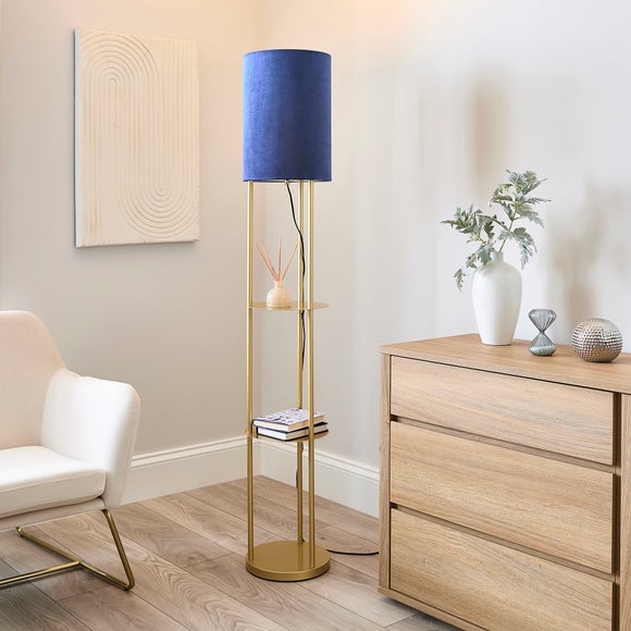 Click to view product details and reviews for Jakob Round Shelved Floor Lamp.