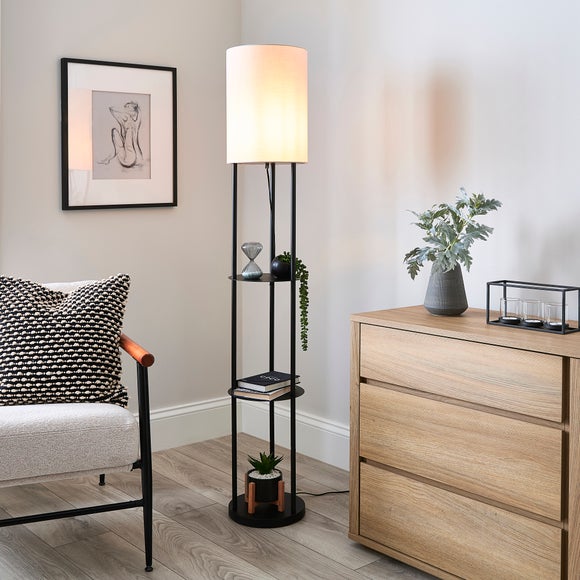 Jakob Round Shelved Floor Lamp