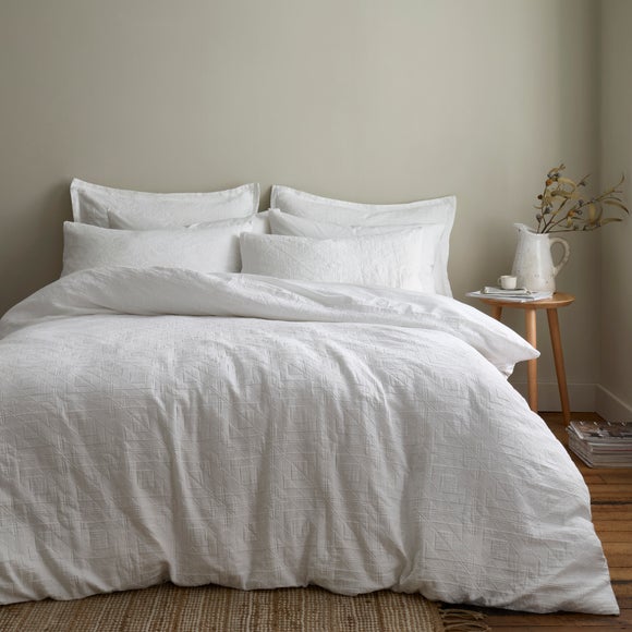 Geo Matalasse Jacquard 100 Cotton Duvet Cover & Pillowcase Set