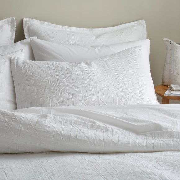 Geo Matalasse Jacquard 100% Cotton Duvet Cover & Pillowcase Set
