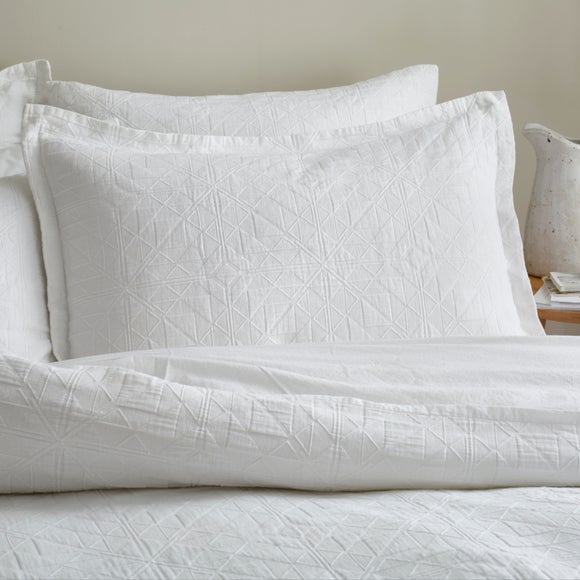 Click to view product details and reviews for Geo Matalasse Jacquard 100 Cotton Oxford Pillowcase.