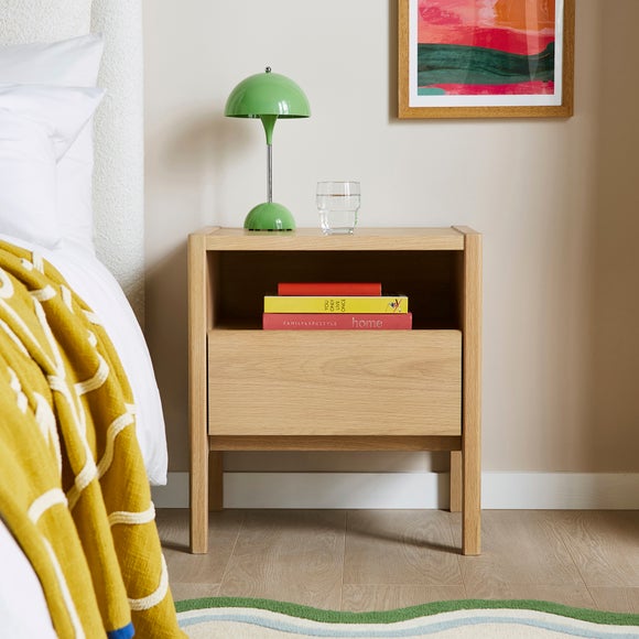 Click to view product details and reviews for Return Elements Holmes Compact Bedside Table Oak.