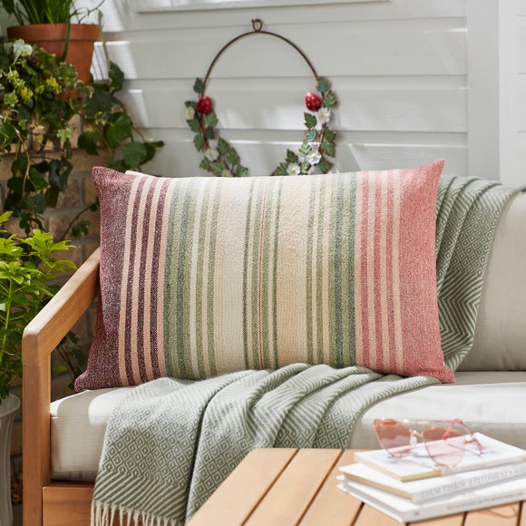 Spring Garden Striped Outdoor Cushion