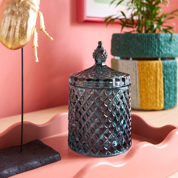 Sophie Robinson Diamond Cut Glass Trinket Jar