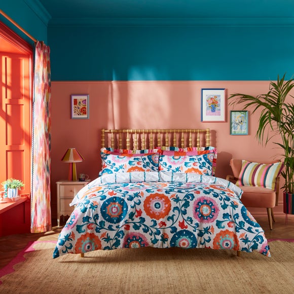 Sophie Robinson Beldi Floral 100% Cotton Duvet Cover & Pillowcase Set