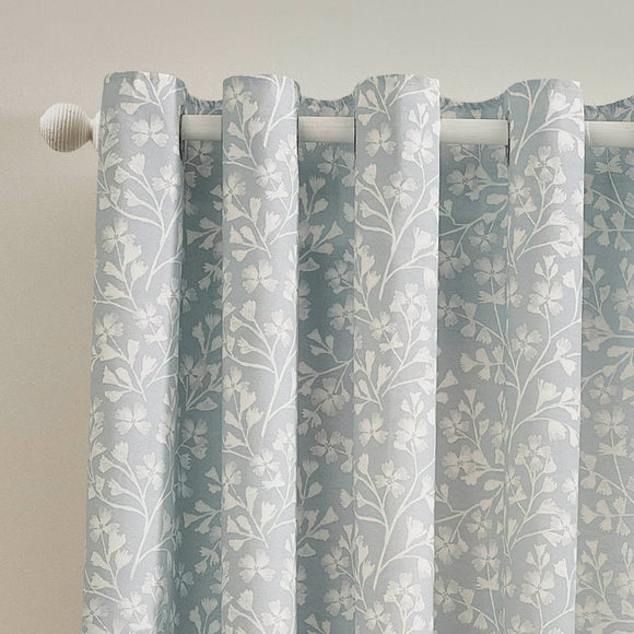 Catherine Lansfield Brooke Floral Eyelet Curtains