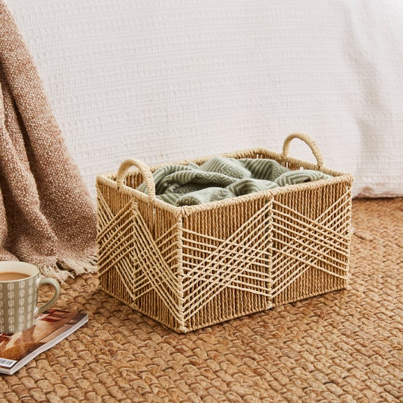 Coastal Woven Rectangle Storage Basket