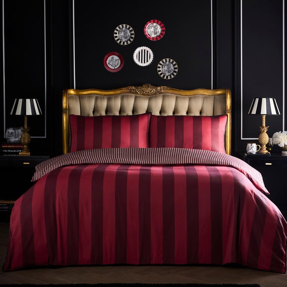 Laurence Llewelyn-Bowen Festivo Circus Stripe 100% Cotton Duvet Cover & Pillowcase Set