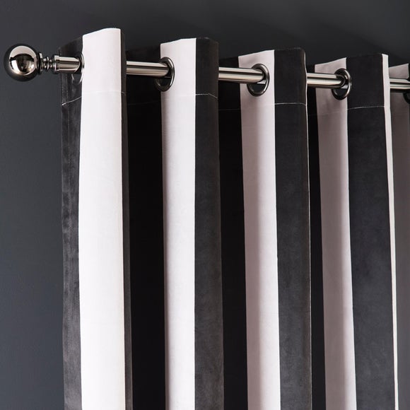 Laurence Llewelyn-Bowen Festivo Stripe Blackout Eyelet Curtains