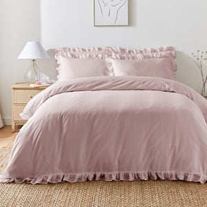 Appletree Cassia Frill 100 Cotton Duvet Cover & Pillowcase Set