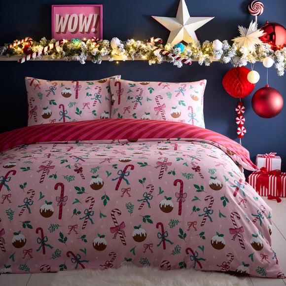 Fusion Festive Fancy Polycotton Duvet Cover & Pillowcase Set
