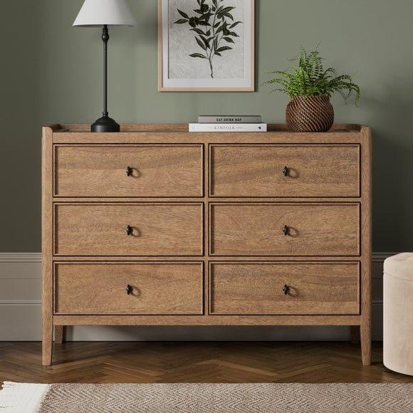 Portland 6 Drawer Chest, Mango Wood