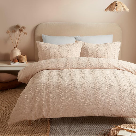View Serene Embossed Curve Duvet Cover & Pillowcase Set View Serene Embossed Curve Duvet Cover & Pillowcase Set