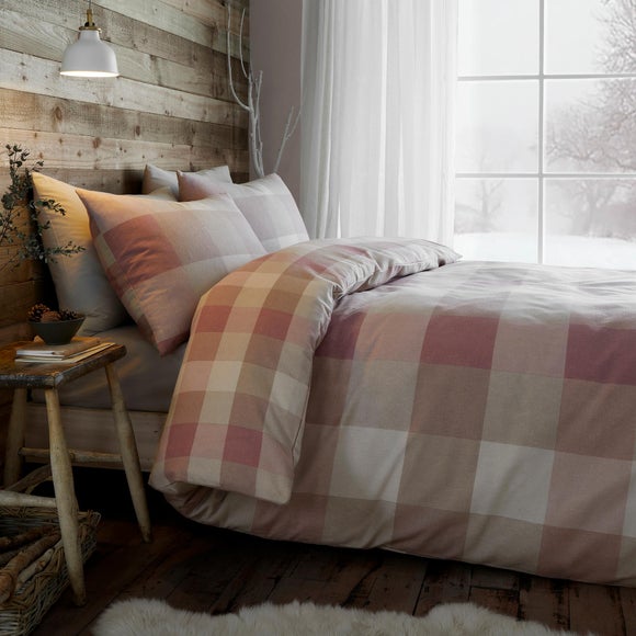 Appletree Ashford Check 100% Brushed Cotton Duvet Cover & Pillowcase Set