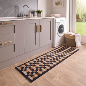 Marvel Printed Checkerboard Washable Runner