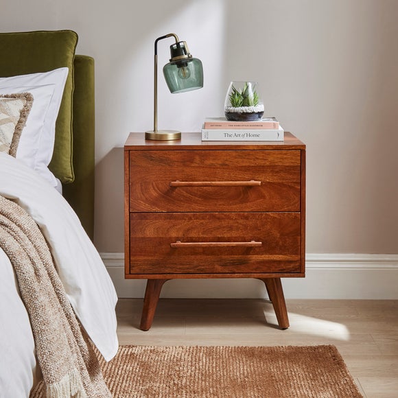 Click to view product details and reviews for Maxton 2 Drawer Bedside Table Mango Wood.