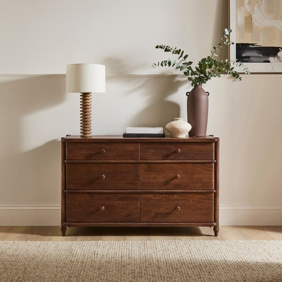 Elma 6 Drawer Chest, Mango Wood