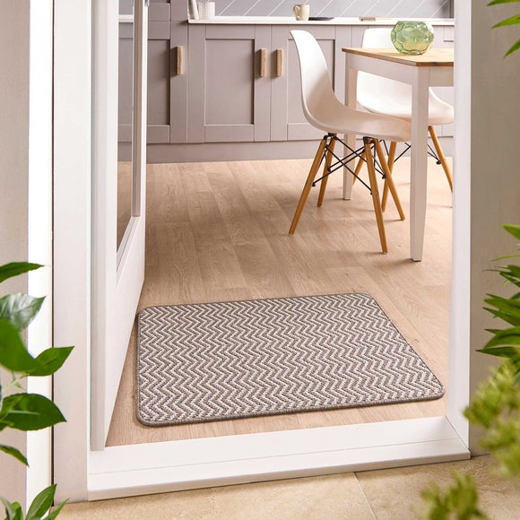 Marvel Boucle Hi Low Herringbone Washable Mat