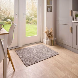 Marvel Boucle Hi Low Leopard Washable Mat