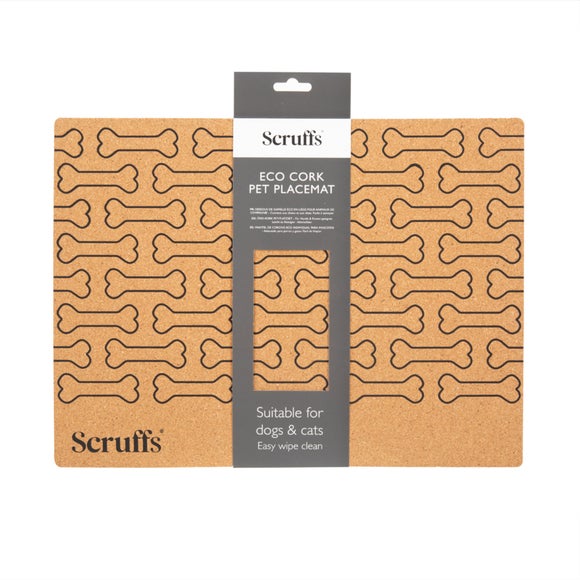 Scruffs Cork Bone Pet Placemat