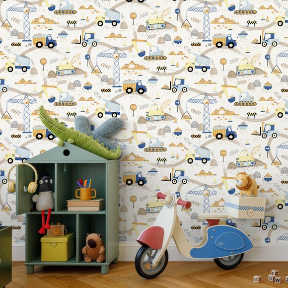 Trucks and Diggers Wallpaper