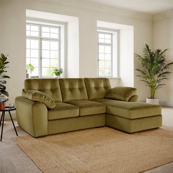 Click to view product details and reviews for Milton Matte Velvet Corner Chaise Sofa.