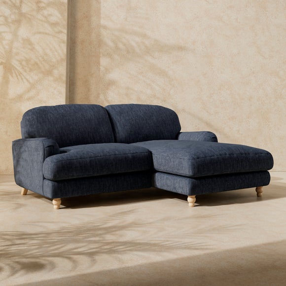 Arthur Linen Chenille Corner Chaise Sofa