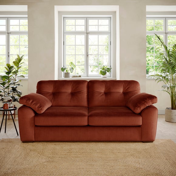 View Milton Matte Velvet 3 Seater Sofa View Milton Matte Velvet 3 Seater Sofa
