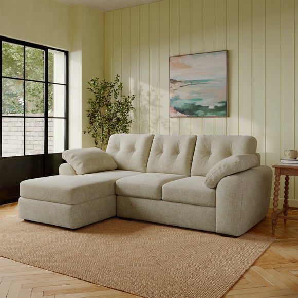 Milton Soft Chenille Corner Chaise Sofa