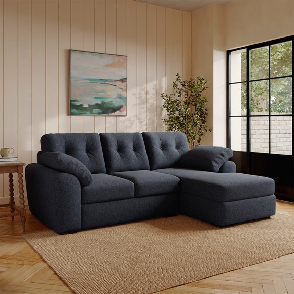 Milton Soft Chenille Corner Chaise Sofa