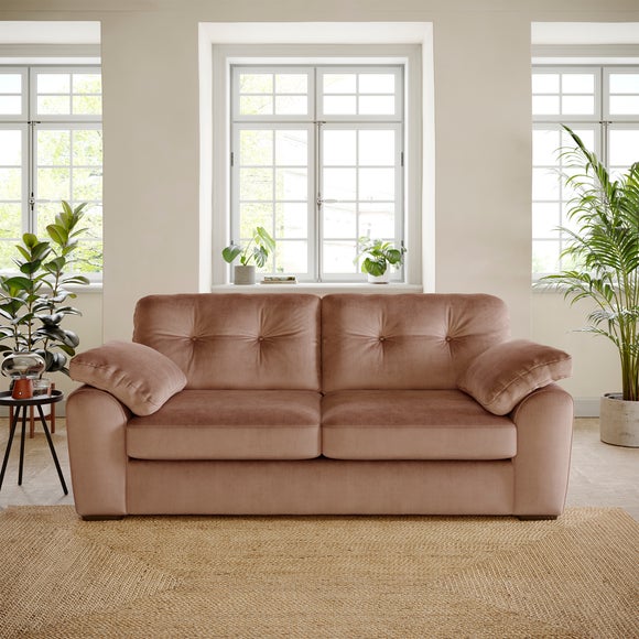 Milton Matte Velvet 3 Seater Sofa